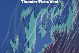 Moon Echo Audio Vintage Anime SFX Thunder Rain Wind WAV