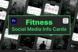 Fitness Social Media Info Cards For Premiere Pro 50502432