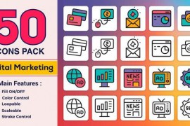 Dual Icons Pack - Digital Marketing Icons 49801527