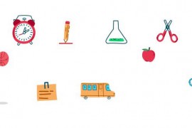 Cartoon School Elements Pack Alpha Channel 43547373