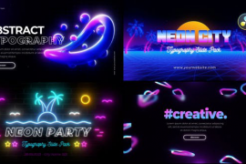 Neon Retro Typography Pack 45529155