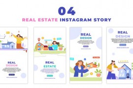 Cartoon Style Real Estate Broker Character Instagram Story 48058797