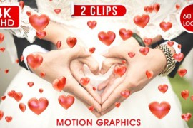 Falling Hearts 4K Overlay 50724589
