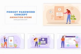 Forgot Password Concept Flat Vector Graphic Animation Scene 49480916