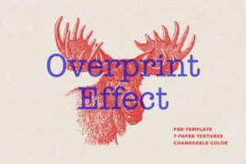 Free Download:Overprint PSD Effects for Photoshop
