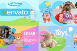 Cartoon Characters Slideshow for DaVinci Resolve 48684132