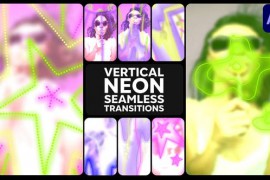 Seamless Vertical Neon Transitions | After Effects 52490424