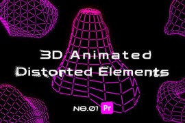 3D Animated Distorted Elements For Premiere Pro 50891211