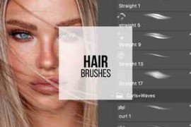 Free Download:Tamara Williams – Hair Photoshop Brushes