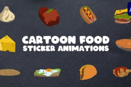 Cartoon Food Sticker Animations for After Effects 47594608