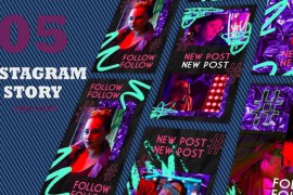 Dark Paper Texture Instagram Frame After Effects Template 45166010