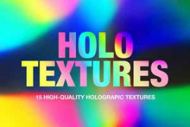 Free Download:CreativeMarket – Holographic Foil Gradient Textures 4061718