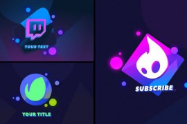 2D Cartoon Neon Logo Animations [Premiere Pro] 43388171