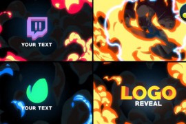 Cartoon 2D FX Fire Logo reveal animations [Davinci Resolve] 45193675