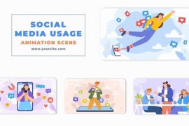Social Media Usage Premiere Pro Character Animation Scene 46460760