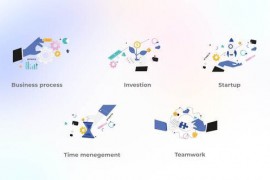 Business Process - White and Blue Hands Concept 48888470