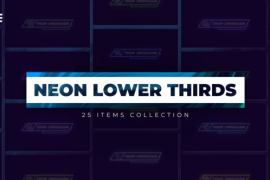 25 Neon Lower Thirds 49025141