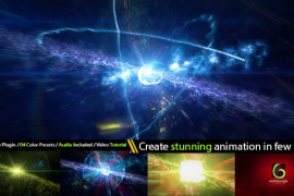 Cinematic Space Particles Explosion Logo Intro 10916843