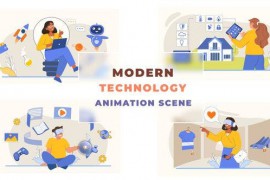 Modern Technology Animation Scene 43043586