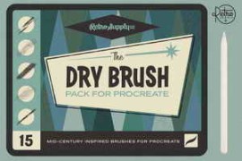 RetroSupply – The Dry Brush Pack for Procreate