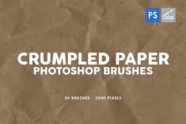 30 Crumpled Paper Photoshop Stamp Brushes