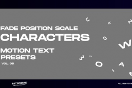 Characters Motion Text: Fade Position Scale Vol. 05 45757097