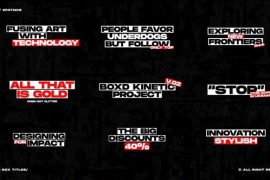 Kinetic Box Titles v2.0 | FCPX 51902910