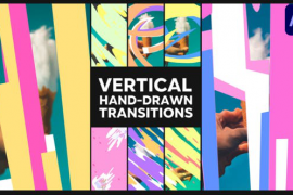 Vertical Hand Drawn Transitions | After Effects 51373468