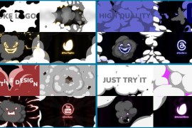 Smoke Face Logo Pack | Premiere Pro MOGRT 52077869
