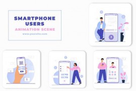 Smartphone Users Premiere Pro Animation Scene 46441712