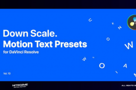 Down Scale Motion Text Presets Vol. 10 for DaVinci Resolve 47355564