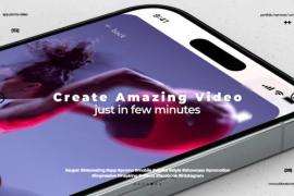 Modern App Promo - Clean Promo Video Phone Mockup for Davinci Resolve 45343018