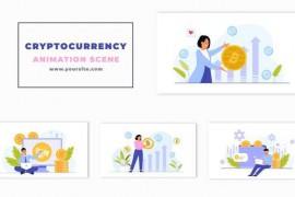 Cryptocurrency Market Investors Character Animation Scene 47354993
