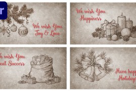 Christmas Retro Greeting Cards 48989061