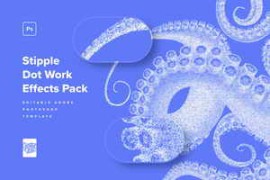 Stipple Dot Work Effects Pack for Photoshop