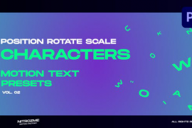 Characters Motion Text: Position Rotate Scale Vol. 02 for Premiere Pro 45890387