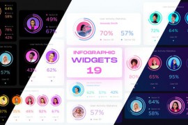 User Activity Infographic Widgets Pack 42464894