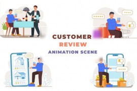 Online Customer Review Animation Scene 43663149