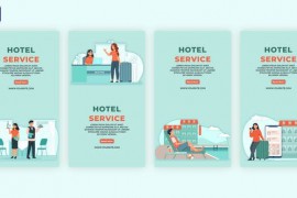 Hotel Service Animated Scene Instagram Story 42851679
