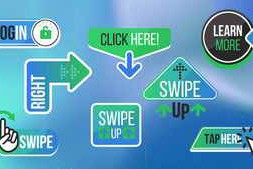 Free Download:Swipe Up Tap Arrows UI Social Media Elements Interface 63237156