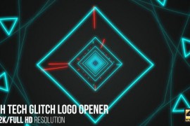 High Tech Glitch Logo Opener 15965331