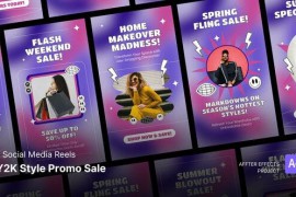 Social Media Reels - Y2K Style Promo Sale After Effects Template 51967747