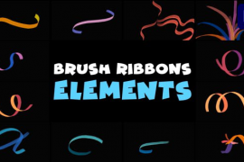 Brush Ribbons Elements | Premiere Pro MOGRT 47992751