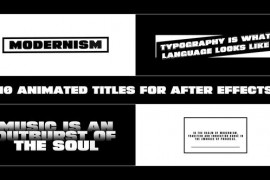 Minimal Animated Titles for After Effects 47427371