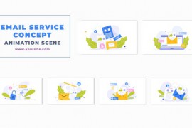 E Mail Service Infographics Animation Scene 47248436
