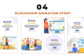 NFT and Blockchain Technology Cartoon Character Instagram Story 48662451