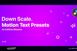 Down Scale Motion Text Presets Vol. 06 for DaVinci Resolve 47042792
