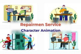 Electric Repairmen Service Character Animation Scene 39741215