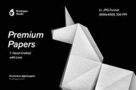 Free Download:CreativeMarket – 20 Premium Hand-Made Paper Textures