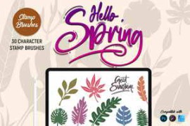 Hello Spring | Stamp Brushes
